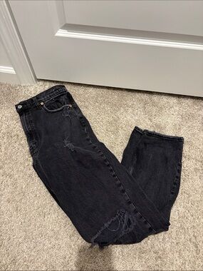 Abercrombie & Fitch Black Ultra High-Rise '90s Straight Jeans
